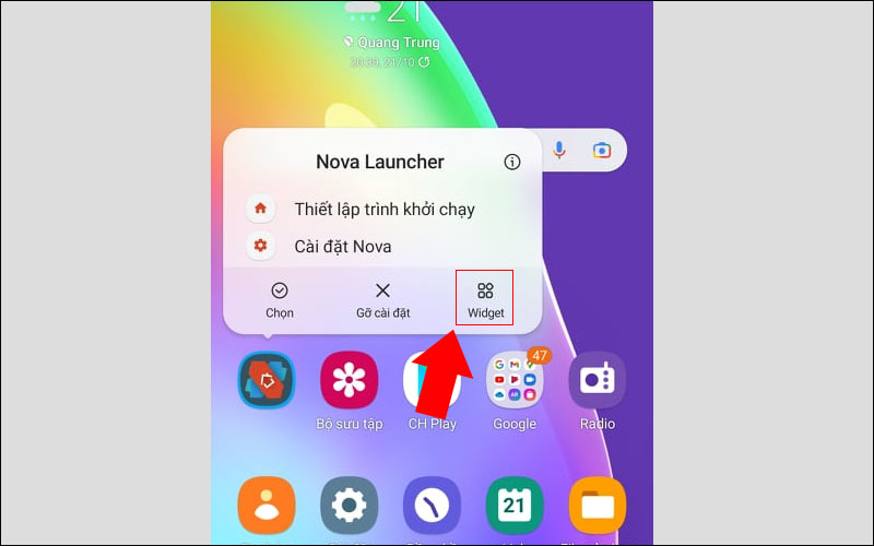 Đưa ứng dụng ra m&agrave;n h&igrave;nh Home
